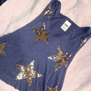 VICTORIA SECRET BLING CROP TOP.